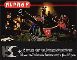 15 Temmuz Şehitlerimizi Şükranla Anıyoruz.