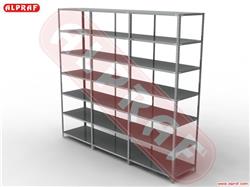 Steel store shelf systems